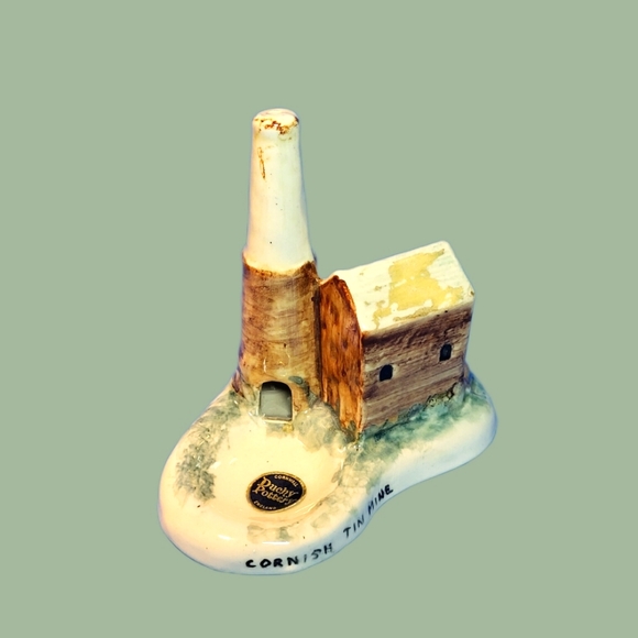 Vintage Duchy Pottery Ceramic Cornish Tin Mine vintage trinket tray  House - Picture 7 of 13